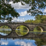 Stone bridge over water